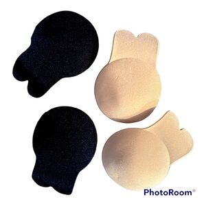 2 Pair Ear Sticky Push Up Silicone Adhesive Nipple Covers Size Large XL NEW